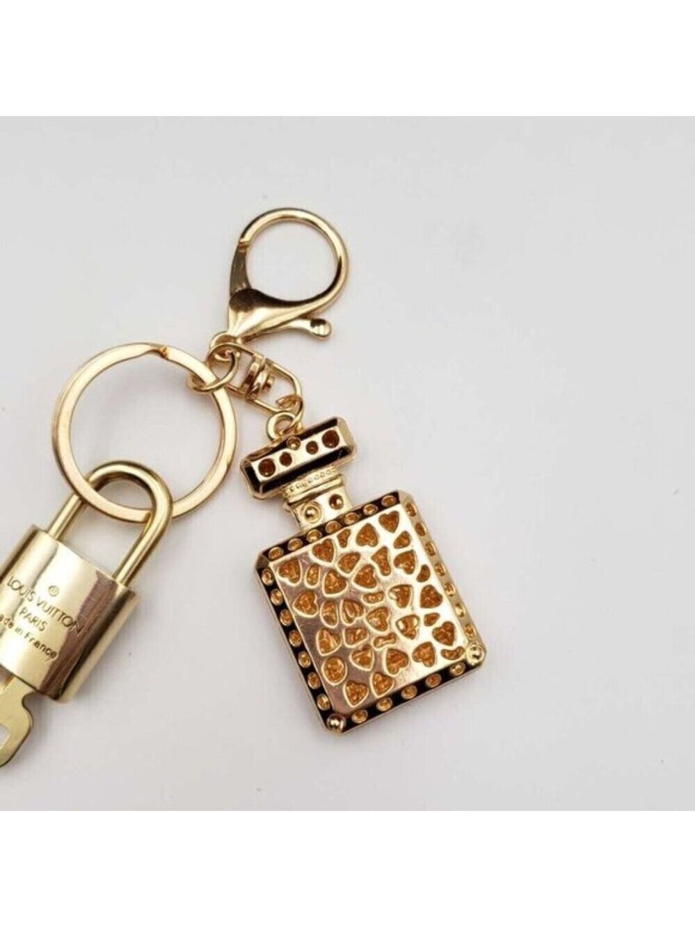 Authentic Louis Vuitton Lock & Key with unbranded Bagcharm, Keycharm, Keychain - Picture 7 of 9